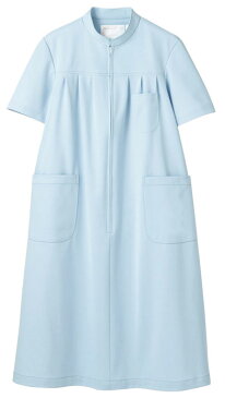 白衣 マタニティ/女性用、ナースワンピース白衣半袖/サックス73-026【】