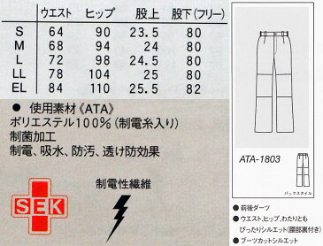 白衣　アツロウ　タヤマ　//　女性用、ナースパンツ白衣　切り返し付き ナガイレーベン　ATA1803【】