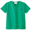白衣 着こなし十人十色/スクラブ白衣、男性女性ドクター兼用/エメラルド7000SC-12【2803025P】