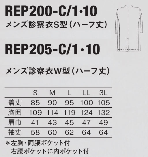 白衣 【改良版】メンズドクター診察衣シングル型...の紹介画像3