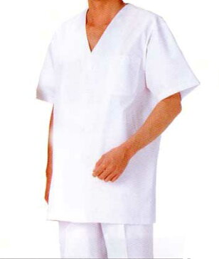 白衣 【即日発送可】男性用、男子調理衣白衣 衿なし半袖 O-157対応耐久抗菌加工繊維使用 和食 割烹 料亭 料理 レストラン 鮨 寿司 サービス キッチン そば 蕎麦 そば打ち S〜6L 大きいサイズ322-30【82300202P】