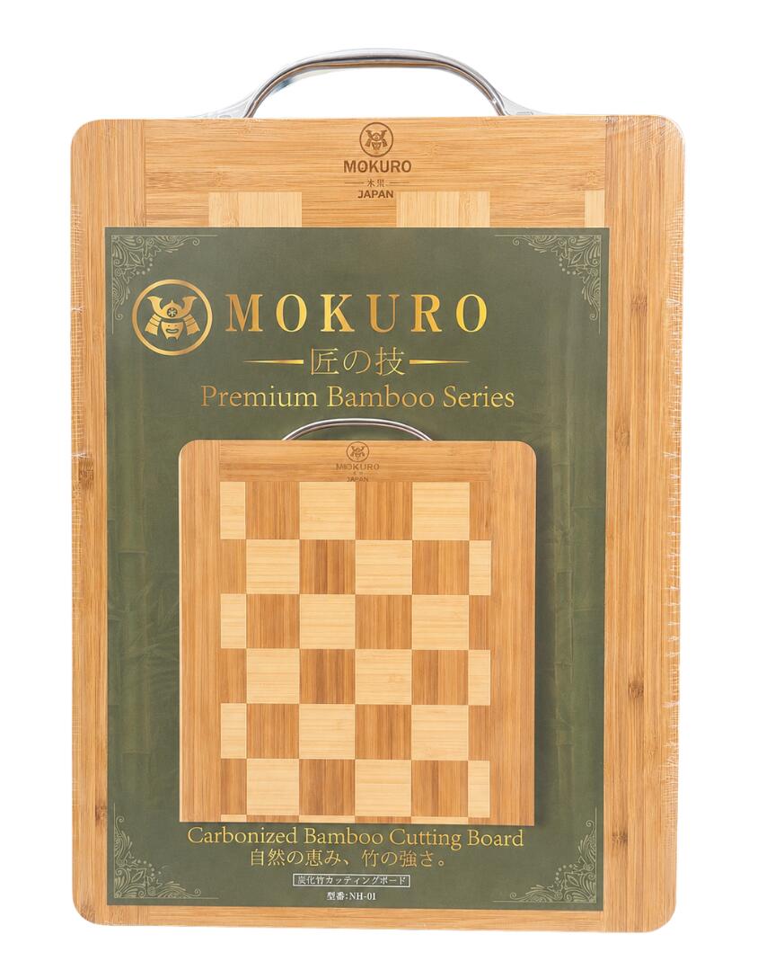 【MOKURO 匠の技】炭化竹カッティングボード まな板 竹製 抗菌仕様 ハンドル付き