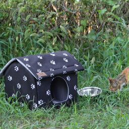 ペットアウトドアハウス 屋外 野良猫 野良犬 屋外キャビンシェルター 防水耐候性パッド入りテント 野生の猫と犬のために 暖かいキャビン 取り外し可能で折りたたみ可能 野良猫シェルター 小型犬と猫 子猫 ぐっすり眠れる OceanMap