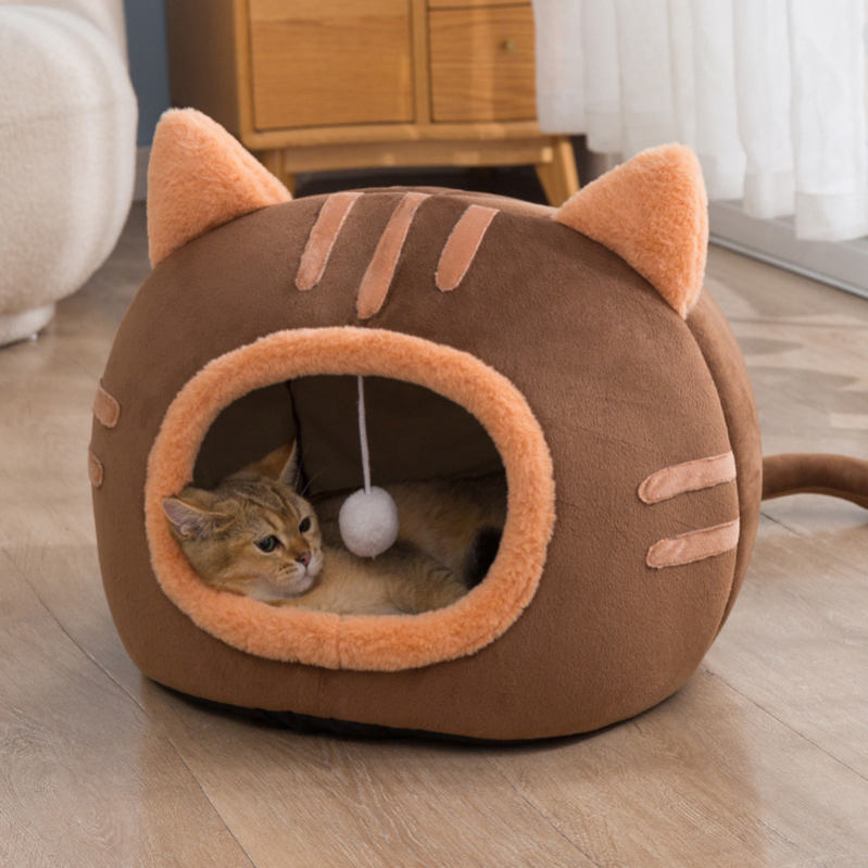 300円OFFクーポン 猫ハウス 猫 犬 ベッド 冬 ペットベッド 小型犬 ドーム型 ベッド 犬小屋 猫小屋 可愛い 柔らか 洗える 滑り止め 超小型犬 キャット ペット小屋 室内用 クッション付き キャットハウス 寒さ対策 オールシーズ 休憩所 OceanMap