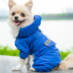 犬 レインコート 犬の服 ペット用品 防水 帽子付き ペット用品 雨具 レインコート 夜間反射 軽量 防風 レインコート ポンチョ 散歩 お出かけ 日焼き防ぐ 四季通用 着脱簡単 快適 小型犬 中型犬 脚までカバー OceanMap