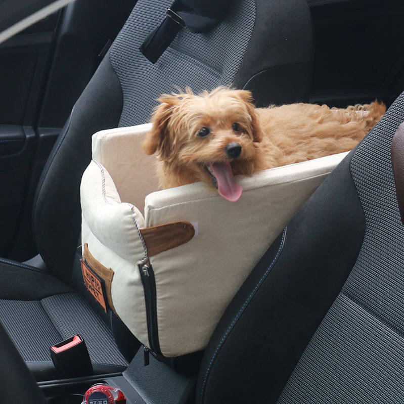 ドライブベッド ペット用 ドライブボックス 車用ペットシート 中小型犬 犬 車 車載用ソファー 飛び出し防止 車酔い防止 ペットクッション 春夏秋冬 柔らかい 車用ペットシート 座席シート 車載用 アームレスト 休憩所 OceanMap