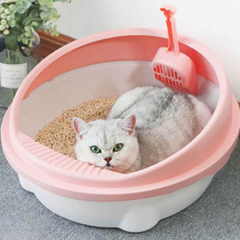 500円OFFクーポン 猫トイレ 臭い対策 ペット用 大容量 トイレ用品 猫トイレ 猫用 臭い対策 収納用 ペット用 トイレ用品 ネコのトイレ ペットトイレ 外飛び防止 大容量 家庭用 お洒落 砂の飛び散り防止 PP素材 可愛い 全3色 掃除しやすい 足に砂残らない 通気性 OceanMap