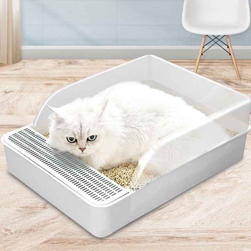 表地素材：プラスチック内部素材：プラスチックサイズ：37*50*19cm。大型の猫ちゃんでも広々と使用できるサイズ。トイレ内での方向転換がしやすく、排泄の失敗も軽減することができます。砂落とし機能：前方のカバーには肉球に挟まった砂を落とす穴空きのステップを設けています、砂が猫の足の裏に付着してトイレの外に持ち出すのを防止できます。高い壁が猫砂やおしっこの飛び散りを防いでくれます。猫ちゃんは壁に向かってスプレーする習性があるので、ガードが高いトイレはスプレー対策に効果的です。シンプルな構造で掃除がしやすい。シャワーなどで丸洗いできるので、いつでも清潔に使用できます。複雑な形ではないので、手軽にお手入れができるのが特徴です。通気性、臭いものがすぐ発散できるため、いつも猫トイレの衛生を保てる、掃除時間を追跡し、空気循環を増やすことができます。火気のそばでの使用や保管はしないでください。 愛しい子ねこに思いやり設計。インテリアに馴染むカラーで、猫と過ごすおしゃれ空間を演出。 シンプルなデザインで置き場所も選ばず愛猫も出入りしやすく使い勝手がとても良さそうです。周りが囲まれているので、落ち着いて排泄できます。 ニオわない、キレイ続く猫用のシステムトイレ 。普段は専用スコップを使ってウンチはそのまま、おしっこは固まったらすくって取り除けばおしまいです。ウンチをした場合は早く取り除いてください。 シンプルな構造で掃除がしやすい。滑らかな内壁、シンプルな構造、お手入れが簡単な子猫用トイレパンを備えた猫用トイレ。移動が簡単で、再利用可能です。 水でさっと洗えるので掃除が楽になり。いつでも清潔に使用できます。洗った後は、完全に乾かしてからご利用下さい。 暖房器具等のそばに置いたり、熱湯をかけたりしない。人やペットのやけど、火災、製品の変形等の恐れがある。 本製品は猫トイレ本体のみですので、事前にご了承ください。 ディスプレイとライトの効果によって、物品の実際の色は画像に表示されている色と少し異なる可能性があります。 手動測定のため、2~5 cmの測定偏差を許容してください。ご理解ありがとうございます！ 猫 トイレ 大型猫用 屋根付き 猫 トイレ 大型猫用 フタ付き 猫 トイレ 大型 システム 猫 トイレ 大型 ドーム 猫 トイレ 大型 引き出し 猫 トイレ 大型 大きい 猫 トイレ 大型 蓋付き お出かけ用 猫トイレ ニャンとも清潔トイレ 脱臭 抗菌シート 猫用システムトイレシート システムトイレ用 猫 トイレ 小さめ 成猫用 猫用トイレ 小さめ 猫用トイレ システム 猫用トイレ カバー 猫用トイレ シート 猫用トイレ 普通トイレ兼用 猫用トイレ 砂飛び散らない 組み立てしやすい ステンレス 猫用トイレ スコップ 猫用トイレ 掃除 猫用トイレ 縦型 コンパクト 大きい猫用トイレ猫 トイレ 大型 フード付き 猫 トイレ マット 飛び散り防止 猫 トイレ マット 消臭 猫 トイレ マット 防水 猫 トイレ マット 御洒落 猫 トイレ マット 使い捨て 猫 トイレ 蓋付き 大型 猫用ケージ トイレ付き 脱臭 大容量 大きめの粒 システムトイレ用 猫用けーじトイレ付き 猫用トイレ 黒 猫トイレくずれる砂用 猫用トイレ 猫用けーじトイレ付き 大きめ 猫用トイレ 完全密閉 猫トイレ 猫用トイレシート 猫用トイレ本体 猫用トイレマット 猫用トイレ砂 猫用トイレ ドーム 猫用トイレ フルカバー 猫用トイレ カバー 猫用トイレ 猫用トイレ 猫用トイレ本体 掃除簡単 大きい猫用トイレ 猫砂 自動トイレ用 猫用トイレ 完全密閉 猫用トイレ 可愛い 猫用トイレ本体 シンプルタイプ ライトベージュ 成猫用 上から猫トイレシステムタイプ 猫トイレ おしゃれ 猫 トイレ 自動清掃 猫 トイレ 自動 多頭 猫 トイレ 自動 小型 猫 トイレ 自動 小さい 猫 トイレ 自動洗浄 猫 トイレ 家具 猫 ゴミ箱 自動トイレ 猫 自動トイレ 多頭飼い 塵袋 小柄な猫用 本体 上から猫トイレ 子猫 トイレ おしゃれ 清潔 掃除しやすい 足に砂残らない 無害無臭 飛び散らない 掃除簡単 持ち運び便利 収納可能 旅行 お出かけ 防災 避難 猫 トイレ 蓋付き 小型 猫 トイレ 蓋付き 折り畳み 猫 トイレ 持ち運び 猫トイレ スコップ 猫トイレ スコップ ケース付き 猫トイレ スコップ 大粒 猫トイレ砂 システムトイレ