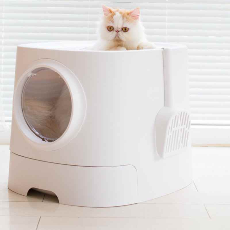 500円OFFクーポン 猫 トイレ 散らかりにくい 猫 トイレ 樹洞タイプ キャットトイレ 散らかりにくいネコトイレ 本体 フルカバー 猫トイレ お掃除簡単 飛び散りにくい 大型猫 スコップ付き シンプル ペットトイレ おしゃれ OceanMap