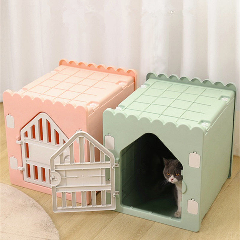 300円OFFクーポン 猫ハウス 猫部屋 猫の分娩室 ペット用ベッド 屋外でも室内でも活躍 防水高質素材 オシャレ感 四季通用 組立簡単 ペット小屋屋外雨除け日よけ通気性猫産室犬小屋中小型取り外し可能プラスチック猫小屋 暖かい ペットハウス OceanMap