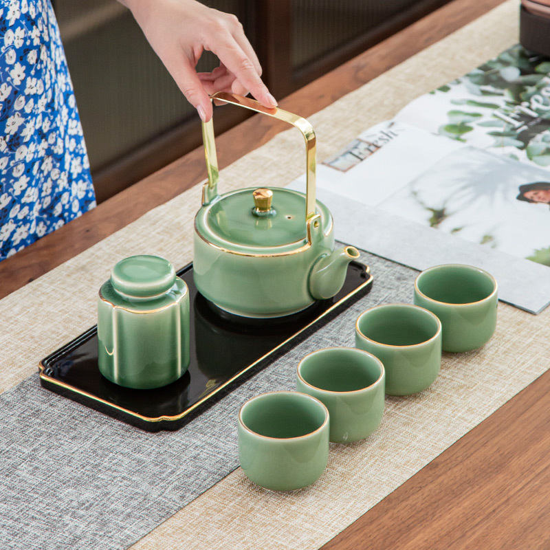 2000円OFFクーポン 蓋付茶器セット 茶器セット 急須 茶こし付き 湯呑み 陶器 結婚 出産 内祝い 引き出物 金婚式 誕生日プレゼント 還暦祝い 古希 喜寿 米寿 退職 定年 プレゼント お祝い お返し お礼 令和 両親 父 母 男性 女性 茶器セット 日本茶 来客用 OceanMap