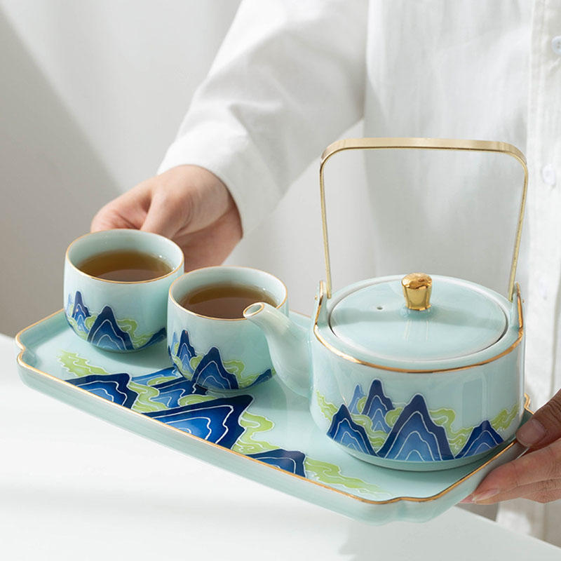 蓋付茶器セット 茶器セット 急須 茶こし付き 湯呑み 陶器 結婚 出産 内祝い 引き出物 金婚式 誕生日プレゼント 還暦祝い 古希 喜寿 米寿 退職 定年 プレゼント お祝い お返し お礼 令和 両親 父 母 男性 女性 茶器セット 日本茶 来客用 OceanMap