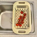水切りかごと 野菜水切り器 収納ボックス 野菜 果物収納 キッチン フルーツ用 ジャガイモ用 玉ねぎ用 家庭用 食材 排水 大容量 再利用 耐荷重 保管 実用 衛生的 OceanMap