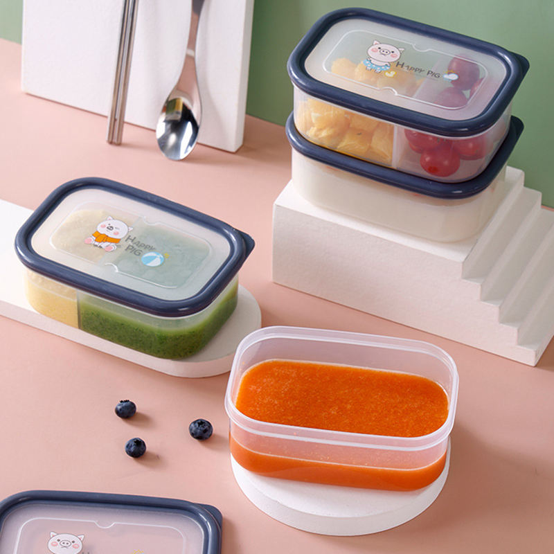 楽天よしきショップ100円OFFクーポン プラスチック みっぷう バンドカバー 仕切り付 食品保存容器 透明 学生 便宜を図る 食事 携帯 ふた付き食品貯蔵容器 実用 多機能 シールリング付き かわいい キャラクター豚 鮮度保持ボックス 家庭用 鮮度保持 漏れ防止 OceanMap