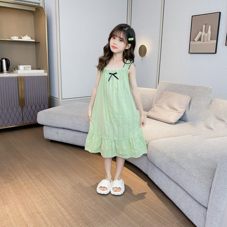 800円OFFクーポン 子供パジャマ 夏 キッズ ネグリジェ 女の子 無袖 ルームワンピース フリル かわいい ナイトウェア ナイトドレス 部屋着 リボン 寝間着 パジャマ ガールズ ワンピースパジャマ ルームウェア 子供服 キャミソール OceanMap