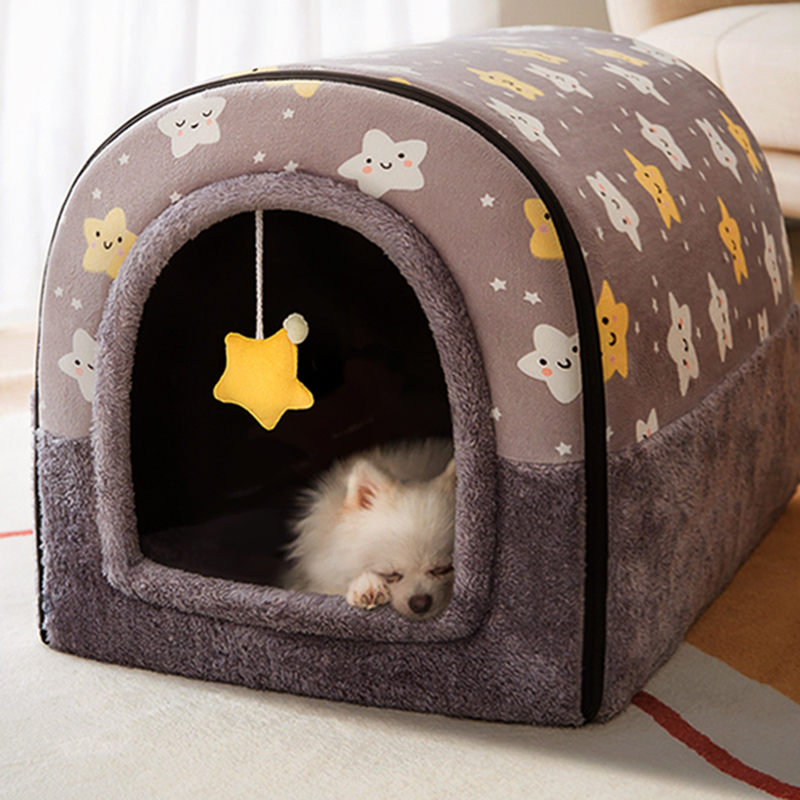 300円OFFクーポン ペットハウス 猫 犬 ハウス ペットベッド 可愛い キャットハウス 冬 保温 防寒 室内用 ぐっすり眠れる 寝床 スター ボーダー 縞模様 小屋 屋根 居心地が良い ふわふわ ドッグハウス 小 中型犬用 ベッド OceanMap