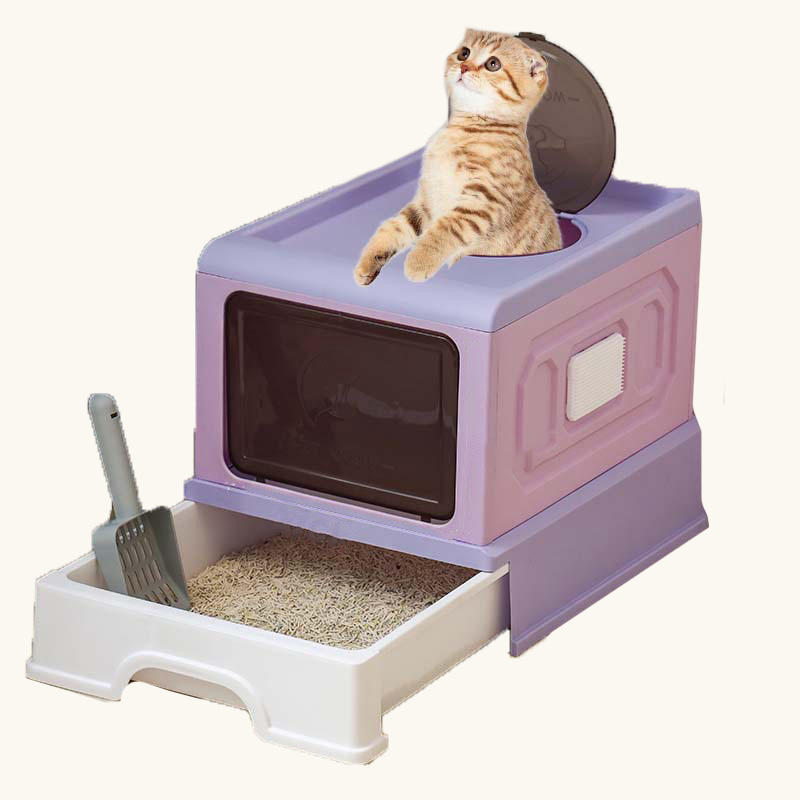 表地素材：プラスチック内部素材：プラスチックサイズ :38*50*38cm。大型の猫ちゃんでも広々と使用できるサイズ。トイレ内での方向転換がしやすく、排泄の失敗も軽減することができます。手軽に砂をお掃除、交換できるペットトイレ。猫トイレは引き出し式を采用しており、底の引き出しを引き出すだけで簡単に猫砂を取り替えることができ。猫トイレ内部の臭い漏れによる飼い主さんの迷惑を軽減するため、全密閉式で臭い漏れを軽減しました。密閉された空間は、排泄物の飛散を防ぎ、環境をより保護することができます。ブラシもあるので、猫ちゃんにとってリラックスできる空間になります。しっかり固定してあるので、ブラシ部分が猫ちゃんが自分でマッサージするのに使うこともできます。折りたたみ式、便利な収納、折りたたみ式で、簡単に取り付けることがあります。必要ない場合は、収納も便利です。家の中のどこでもスペースをとらずに置くことができます。 愛しい子ねこに思いやり設計。インテリアに馴染むカラーで、猫と過ごすおしゃれ空間を演出。 シンプルなデザインで置き場所も選ばず愛猫も出入りしやすく使い勝手がとても良さそうです。周りが囲まれているので、落ち着いて排泄できます。 ニオわない、キレイ続く猫用のシステムトイレ 。普段は専用スコップを使ってウンチはそのまま、おしっこは固まったらすくって取り除けばおしまいです。ウンチをした場合は早く取り除いてください。 シンプルな構造で掃除がしやすい。滑らかな内壁、シンプルな構造、お手入れが簡単な子猫用トイレパンを備えた猫用トイレ。移動が簡単で、再利用可能です。 水でさっと洗えるので掃除が楽になり。いつでも清潔に使用できます。洗った後は、完全に乾かしてからご利用下さい。 暖房器具等のそばに置いたり、熱湯をかけたりしない。人やペットのやけど、火災、製品の変形等の恐れがある。 極めてシンプルで、おねこさまに心地のよい大きさインテリア猫トイレ。 ディスプレイとライトの効果によって、物品の実際の色は画像に表示されている色と少し異なる可能性があります。 手動測定のため、2~5 cmの測定偏差を許容してください。ご理解ありがとうございます！ 猫 トイレ 大型猫用 屋根付き 猫 トイレ 大型猫用 フタ付き 猫 トイレ 大型 システム 猫 トイレ 大型 ドーム 猫 トイレ 大型 引き出し 猫 トイレ 大型 大きい 猫 トイレ 大型 蓋付き 猫トイレ 猫用トイレシート 猫用トイレ本体 猫用トイレマット 猫用トイレ砂 猫用トイレ ドーム 猫用トイレ フルカバー 猫用トイレ カバー 猫用トイレ 猫用トイレ 猫用トイレ本体 掃除簡単 猫用ケージ トイレ付き 脱臭 大容量 大きめの粒 システムトイレ用 猫用けーじトイレ付き 猫用トイレ 黒 猫トイレくずれる砂用 猫用トイレ 猫用けーじトイレ付き 大きめ 猫用トイレ 完全密閉 猫用トイレ シート 猫用トイレ 普通トイレ兼用 猫用トイレ 砂飛び散らない 組み立てしやすい ステンレス 猫用トイレ スコップ 猫用トイレ 掃除 猫用トイレ 縦型 コンパクト 大きい猫用トイレ猫 トイレ 自動清掃 猫 トイレ 自動 多頭 猫 トイレ 自動 小型 猫 トイレ 自動 小さい 猫 トイレ 自動洗浄 猫 トイレ 家具 猫 ゴミ箱 自動トイレ 猫 自動トイレ 多頭飼い 塵袋 お出かけ用 猫トイレ ニャンとも清潔トイレ 脱臭 抗菌シート 猫用システムトイレシート システムトイレ用 猫 トイレ 小さめ 成猫用 猫用トイレ 小さめ 猫用トイレ システム 猫用トイレ カバー 猫 トイレ 大型 フード付き 猫 トイレ マット 飛び散り防止 猫 トイレ マット 消臭 猫 トイレ マット 防水 猫 トイレ マット 御洒落 猫 トイレ マット 使い捨て 猫 トイレ 蓋付き 大型 小柄な猫用 本体 上から猫トイレ 子猫 トイレ おしゃれ 清潔 掃除しやすい 足に砂残らない 無害無臭 飛び散らない 掃除簡単 持ち運び便利 収納可能 旅行 お出かけ 防災 避難 大きい猫用トイレ 猫砂 自動トイレ用 猫用トイレ 完全密閉 猫用トイレ 可愛い 猫用トイレ本体 シンプルタイプ ライトベージュ 成猫用 上から猫トイレシステムタイプ 猫トイレ おしゃれ 猫 トイレ 蓋付き 小型 猫 トイレ 蓋付き 折り畳み 猫 トイレ 持ち運び 猫トイレ スコップ 猫トイレ スコップ ケース付き 猫トイレ スコップ 大粒 猫トイレ砂 システムトイレ