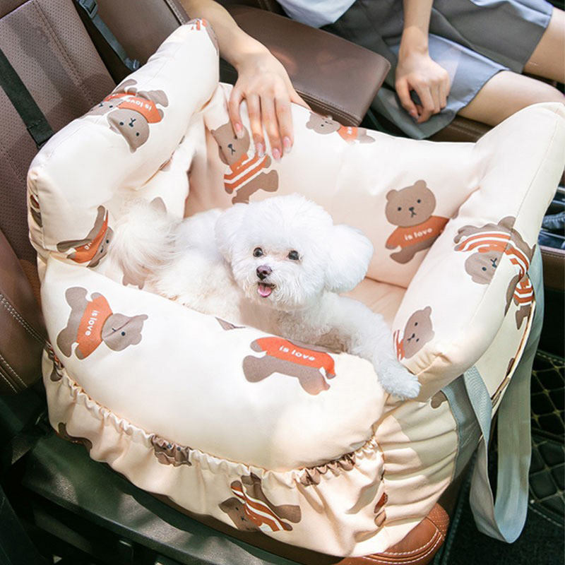 300円OFFクーポン ドライブベッド ドライブボックス 犬 車用 キャリーバッグ 2WAY 小型犬 猫用 ペット用 車用 ペットシート おしゃれ ペットベッド 座席シート 後部座席 車載用 車酔い防止 飛び出し防止 お出かけ 携帯しやすい 旅行 通院 アウトドア OceanMap