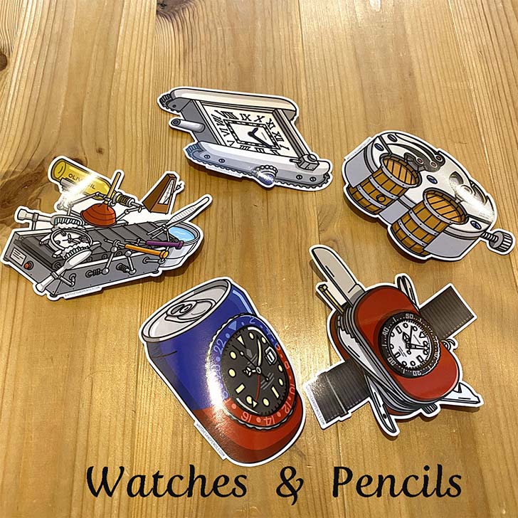 Watches Pencils によるグラフィックアート ステッカーパック s01