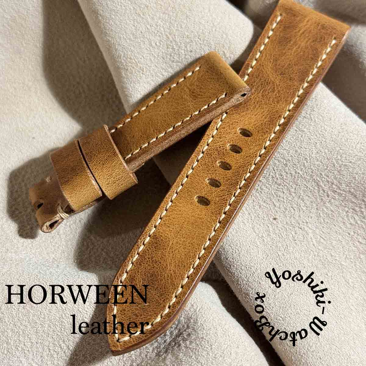 HORWEEN （ホーウィン）ダービー（牛革） / ナチュラル腕時計ベルト