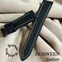 HORWEEN （ホーウィン）ダービー（牛革） / ブラック腕時計ベルト