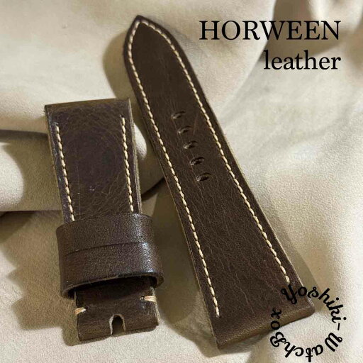 HORWEEN (ホーウィン)ダービー(牛革) / ブラウン腕時計ベルト HORWEEN (ホーウィン)ダービー(牛革) / ブラウン腕時計ベルト