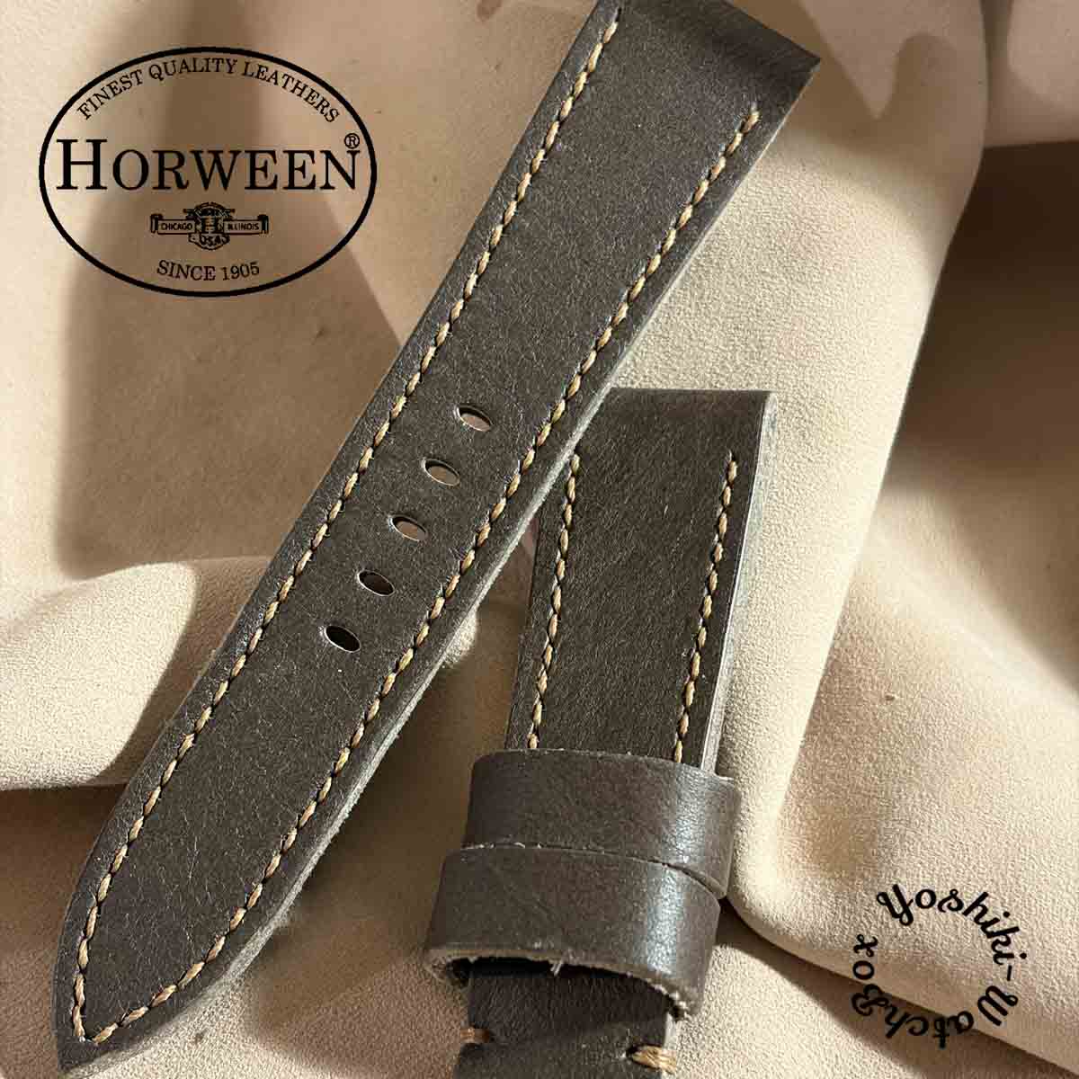 HORWEEN （ホーウィン）バイソン（バイソンレザー） / グレー腕時計ベルト