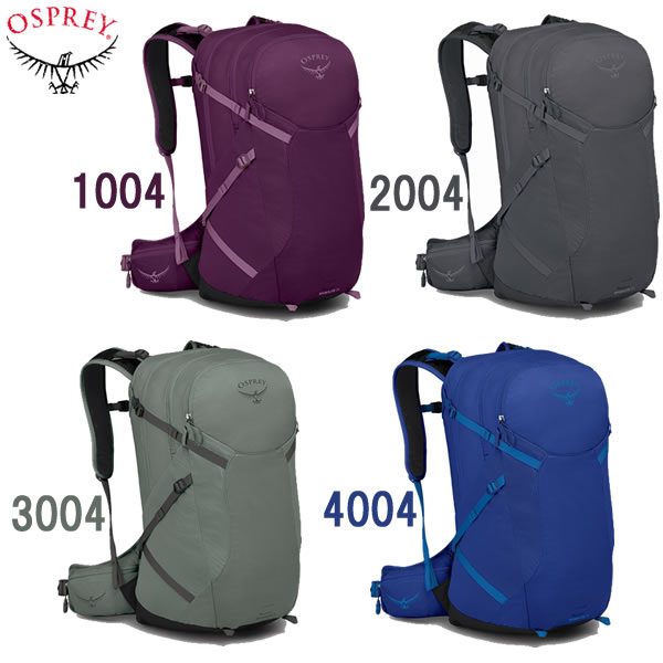 機能を絞り込んだミニマリスト向けの軽量パック。 25は荷物を出し入れしやすいパネルローディング仕様。 ・荷室にアクセスしやすいパネルローディング仕様 ・ヒップベルトにはジッパーポケットとメッシュポケットを1個ずつ装備 ・外部からアクセスできるハイドレーションポケット ・サイドのVコンプレッションストラップ ・フロントのコンプレッションポケット ・小物類の整理に便利な内部のメッシュポケット ・フロントのジッパーポケットにはキークリップを装備 ・両サイドのストレッチボトルポケット ・バックル付き上部コンプレッションストラップ ・トレッキングポール固定ループ ・ブリンカーライトアタッチメント ・ホイッスル付きスターナムストラップ ・レザヴォア3Lに対応 【容量】 ・S/M=25L・M/L=25L 【重量】 ・S/M=0.75kg・M/L=0.79kg 【外寸】 (縦×横×奥行)・S/M=49×30×24cm・M/L=53×30×24cm・L=36×36×12cm 【素材】 ○メイン・ブルーサイン&#174;認証100Dリサイクル高強度ナイロンバードアイ・PFC/PFASフリーDWR○アクセント・ブルーサイン&#174;認証100Dリサイクル高強度ナイロンバードアイ・PFC/PFASフリーDWR○ボトム・ブルーサイン&#174;認証420Dリサイクルナイロン・PFC/PFASフリーDWR 【推奨レインカバーサイズ】 &nbsp;S 【関連商品】 別容量　30Lスポーツライト30 【オスプレー osprey】【リュック　ザック　バッグ　バックパック】【22SS】 メーカー希望小売価格はメーカーサイトに基づいて掲載しています。 ※商品内容につきましては、メーカーから予告なく変更される場合がございます。