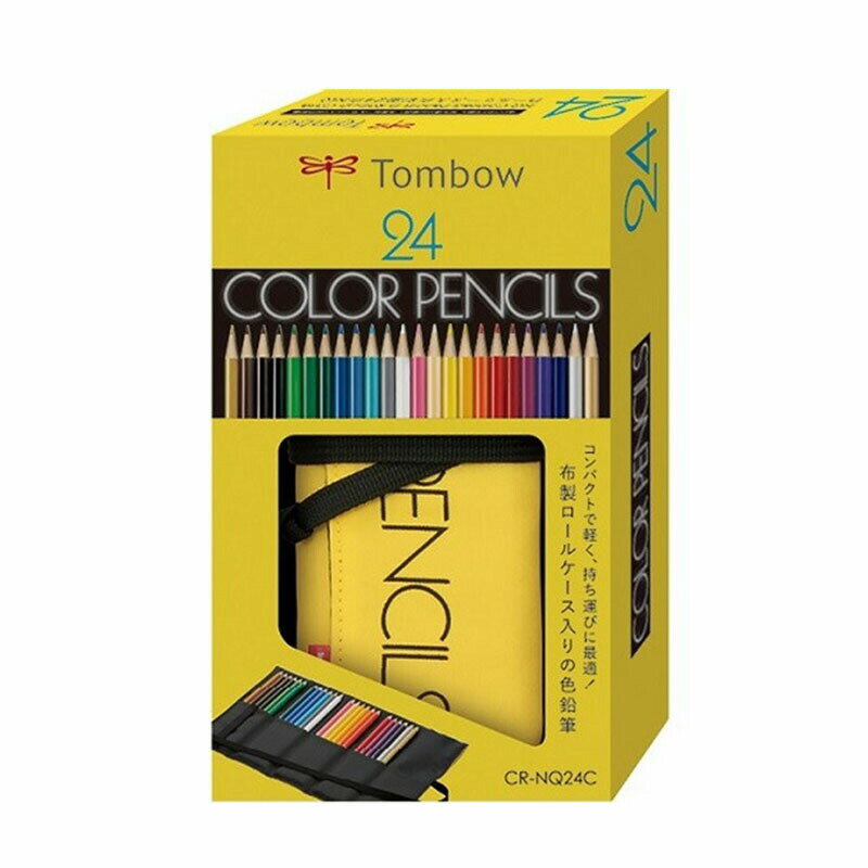 【トンボ鉛筆】 色鉛筆 色鉛筆ロールケース24色NQ ロールケース入り色鉛筆24色セット CR-NQ24C　4901991021967 お取り寄せ