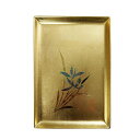 名刺盆 洋金箔 らん 19cm×13cm 金箔工芸品 ラン 花 日本製 国産 金沢 高級 記念品 受付 おつりトレー おしゃれ きれい ギフト プレゼント 贈り...