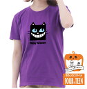 ハロウィンTシャツニタニタ笑う黒猫ハッピーハロウィンメンズレディースキッズ