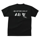 血液型 tシャツ おもしろ tシャツ 二重人格ではないAB型Tシャツ ギフト プレゼント 人気 メンズ レディース キッズ 半袖 綿100％ 血液 占い 診断 あるある ブラッド タイプ