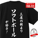 おもしろ tシャツ スポーツ編 ソフト和風三度の飯よりソフト