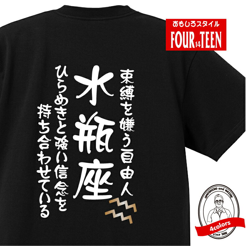 星座 tシャツ おもしろ tシャツ 水瓶座 星座Tシャツ ギフト プレゼント 人気 メンズ レディース キッズ 半袖 綿100％ 星座 占い 診断 タイプ みずがめ座