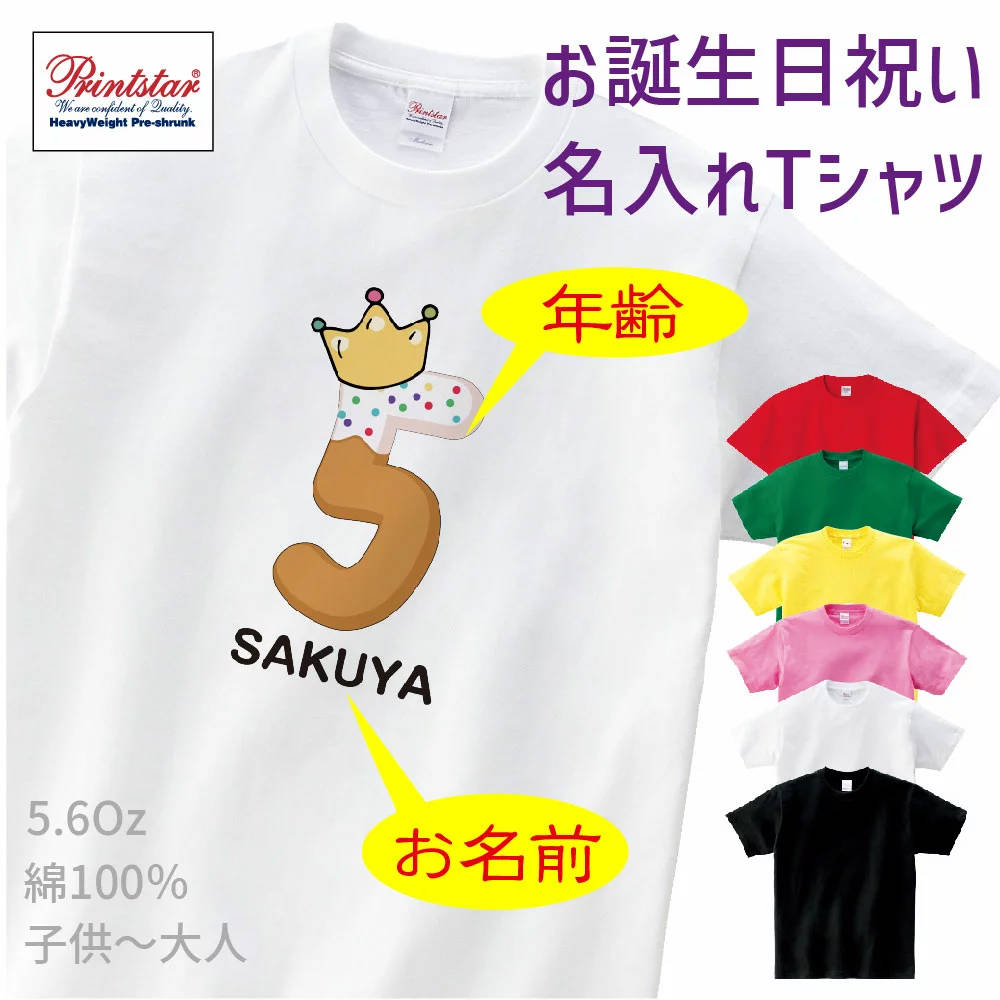 名前 名入り 祝 誕生日 バースデイ メンズ レディース キッズ 半袖 大人 子供 おしゃれプレゼント お祝い Tシャツ おもしろ tシャツ 誕生日プレゼント祝 T Shirts プリントTシャツ t085-bd05