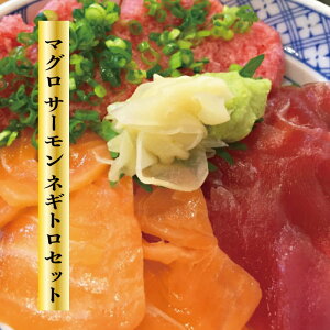 【マグロ・サーモン・ネギトロ 各200g】本まぐろ入り切り落し サーモン 本マグロ入りネギトロ 200g メバチマグロ 手巻き寿司 海鮮丼 ちらし寿司