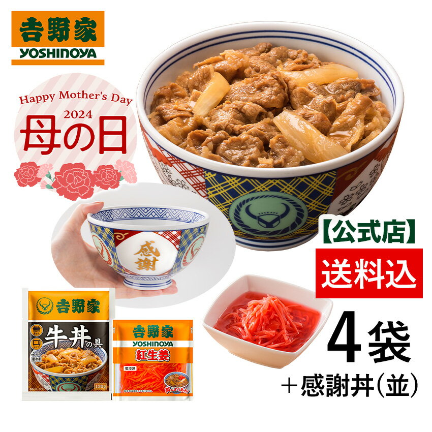 【吉野家 母の日ギフト】数量限定！冷凍牛丼の具3袋紅生姜付と感謝丼セット！【送料込み】吉野家 どんぶり 数量限定 プレゼント ギフト お中元 母の日 父の日 時短 簡単