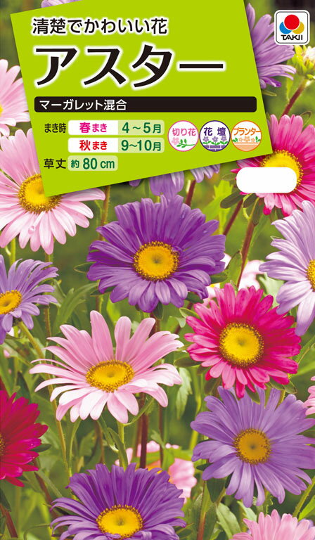 花種　NL200 アスター マーガレット混合 小袋 [FAS610]【花の種】【タキイのタネ】【ガーデニング】