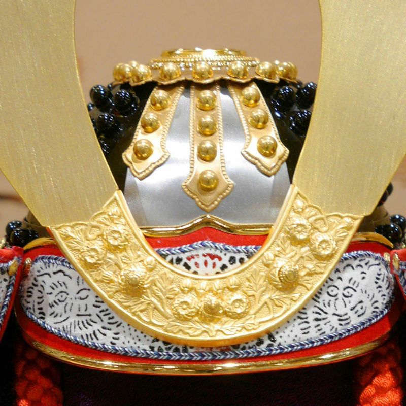 【吉徳公式】【五月人形】正絹赤絲縅和紙小札1/3兜床飾り小柴鑚穂(こしばさんすい)作五月人形吉徳大光