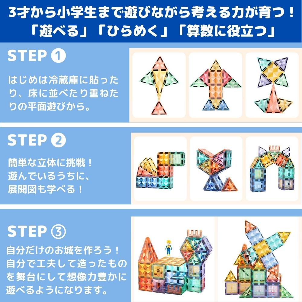 kebo 知育玩具 おもちゃ 磁石ブロック ビー玉転がし スロープトイ 積み木 立体パズル クリスマス プレゼント 3歳 4歳 5歳 6歳 お誕生日 入学 入園 出産祝い マグネットブロック ブランコ 観覧車 ボールコースター 星芒/パステルカラー 138pcs 2026リニューアル新発売 (2)