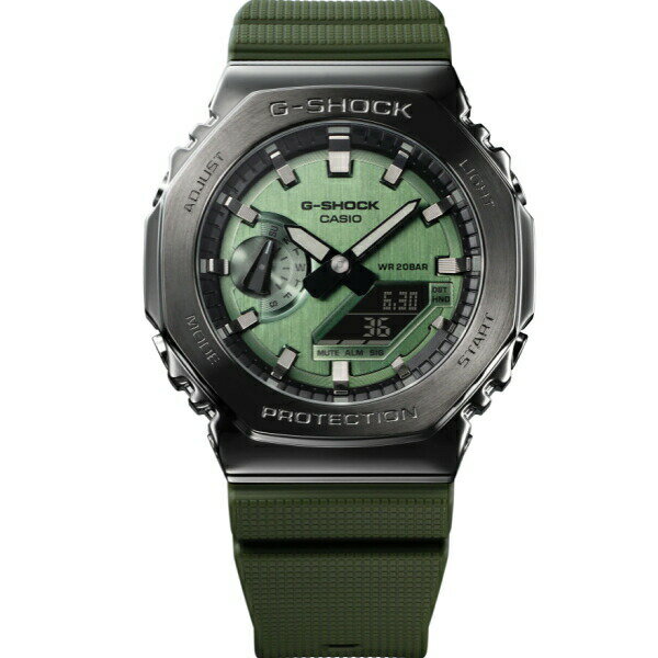 (最強配送)CASIO G-SHOCK GM-2100B-3AJF グリーン メタルカバード 八角形 オクタゴン【楽ギフ_包装】【楽ギフ_のし】【カシオ祭】【21年8月21日発売】【プレゼント】