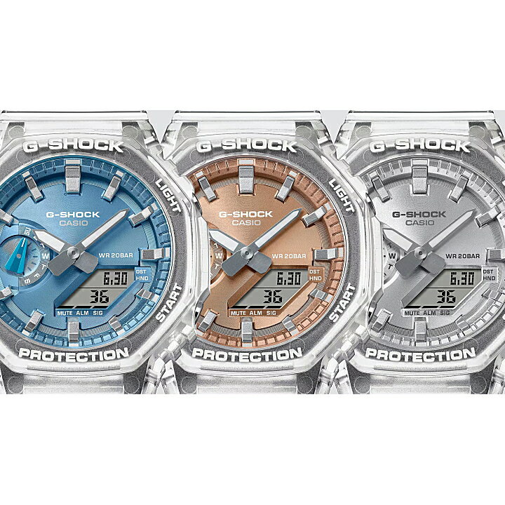 カシオ CASIO G-SHOCK GA-2100BM-7A2JF スケルトンウォッチ ブルー文字盤 フルオートカレンダー 20気圧防水