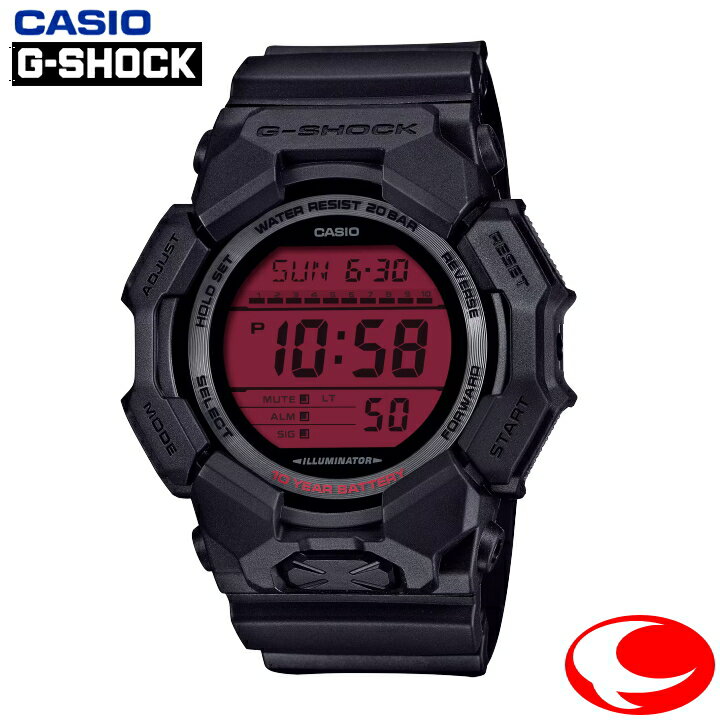 (最強配送) カシオ CASIO G-SHOCK GD-010 SERIES GD-010BBR-1JF 高彩度のカラー液晶 レッド文字盤 20気圧防水 10年間電池 Gショック ジーショック フルオートカレンダー機能付き (25年5月16日発売)