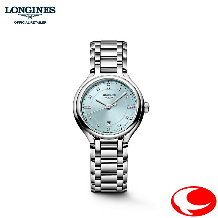 ホリデーシーズン新作 LONGINES ロンジン プリマルナ 30mm L8.142.4.97.6 L81424976 クォーツウォッチ 3気圧防水 ライトブルー文字盤【ロンジン正規販売店】【正規2年間保証付き】