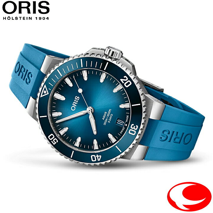 ORIS オリス Aquis 新アクイスデイト キャリバー400 0140077904157-0782302PEB 43.5mm ブルー 自動巻き メンズ 腕時計 ダイバーズウォッチ 300m防水 セラミックベゼル ラバーベルト【正規10年保証 】【5日間パワーリザーブ】【43.5ミリ】