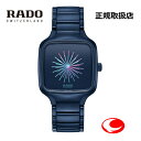 正規5年間保証 腕時計 RADO True Square Over The Abyss トゥルー スクエア オーバー ジ アビス 自動巻 38mm マットプルー ブラック 文字盤 セラミック 50m防水 高級腕時計 機械式 メンズ レディース デザイナー ユニセックス ブランド 花火 軽量 低アレルギー