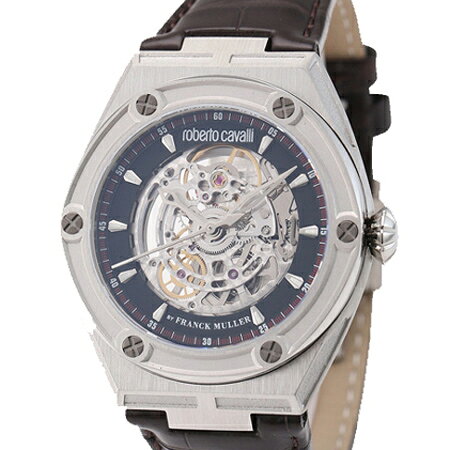 ロベルトカヴァリ バイ フランクミュラー 手巻き RV1G060L0031　　ネイビー レザーストラップ【送料無料】【父の日】【プレゼント】【ギフト】【包装】【プレゼント】