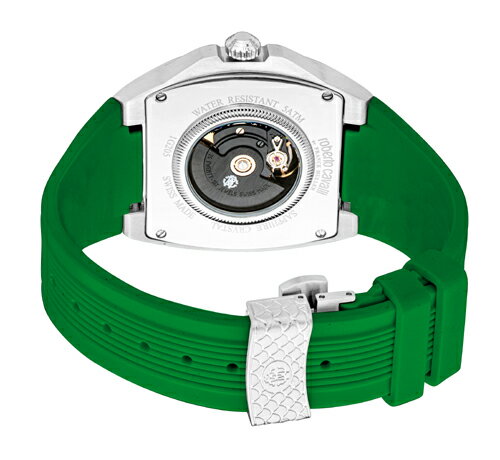 （最強配送）ロベルトカヴァリ バイ フランクミュラー roberto cavalli by FRANCK MULLER　グリーンラバーベルト 自動巻　メンズ 腕時計 RV1G205P1021 【送料無料】【父の日】【プレゼント】【ギフト】【包装】最新モデル【プレゼント】