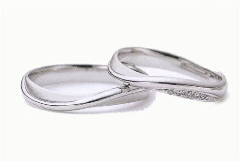 ロマンティックブルー 結婚リング ダイヤモンド入り マリッジリング 4RK027 画像右側・ダイヤ入り 【サムシングブルー】【最安値挑戦】