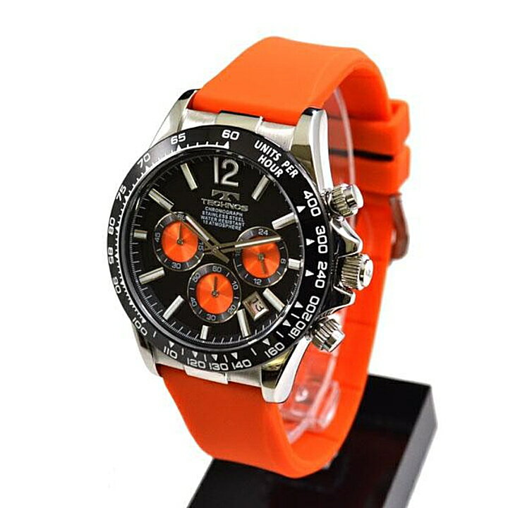 （最強配送）テクノス TECHNOS クオーツ　オレンジ10気圧防水 メンズ クロノグラフ　T8C03BO【最安値挑戦】【送料無料】【ギフト包装】【クリスマス】【初売り】